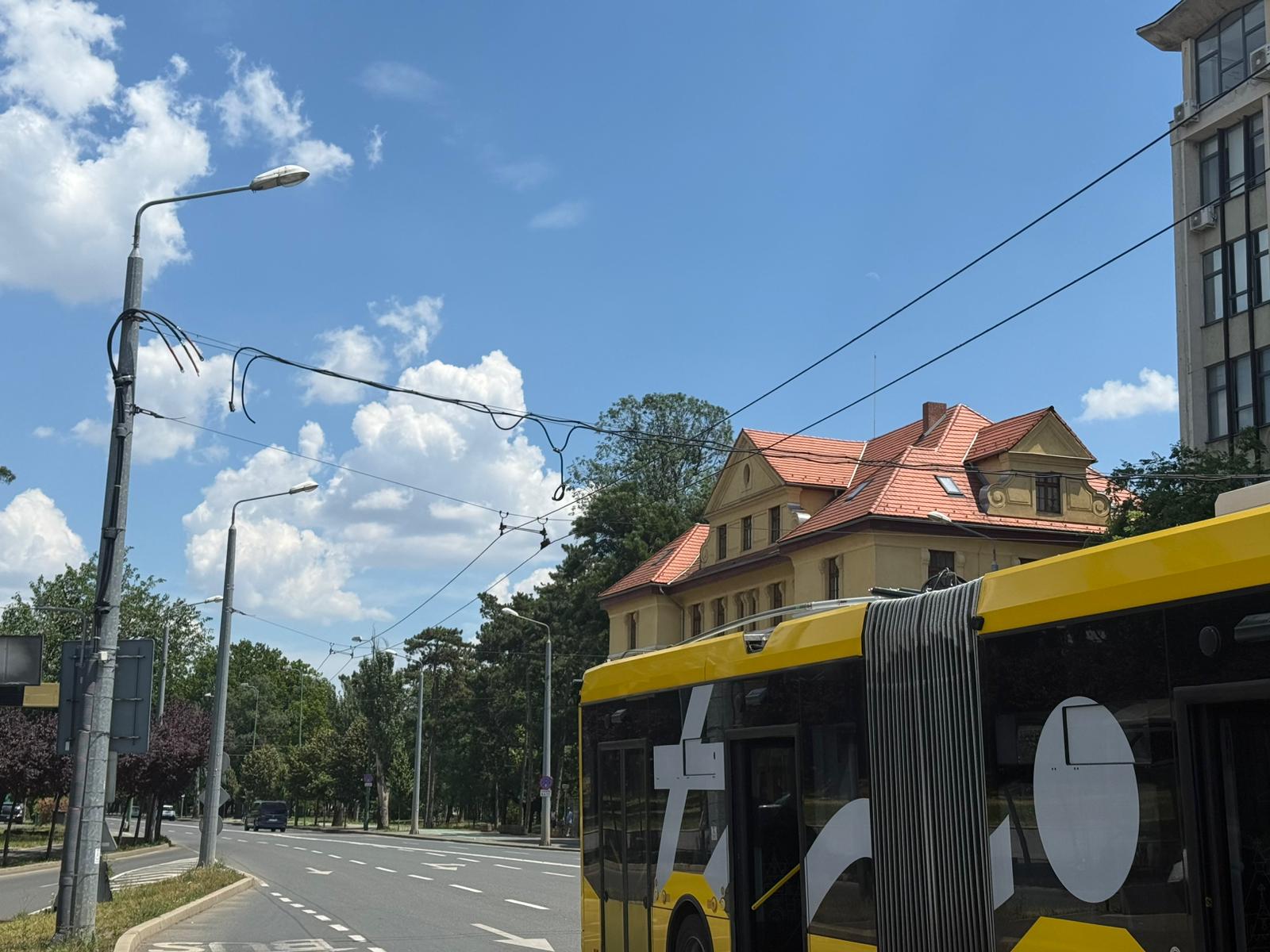 Cabluri taiate Pasajul Jiul Timisoara